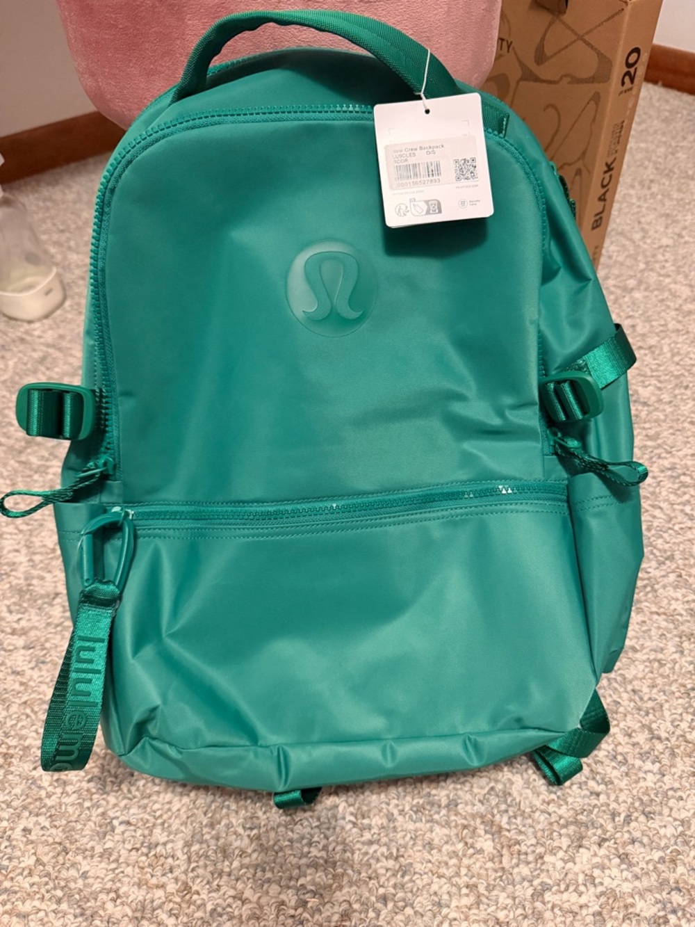 NWT Lululemon new crew green backpack